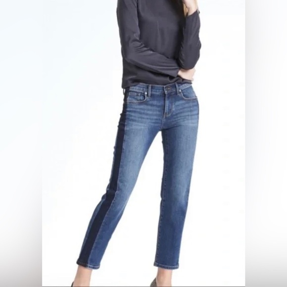Banana Republic Denim - Banana Republic Two Tone Girlfriend Crop